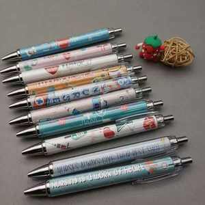 पारदर्शी खोखले प्लास्टिक रोल डिय चित्र सम्मिलित बॉलपॉइंट पेन 1.0 मिमी काले लेखन पंख शरीर कस्टम लोगो छात्र स्टेशनरी - Product Image 5