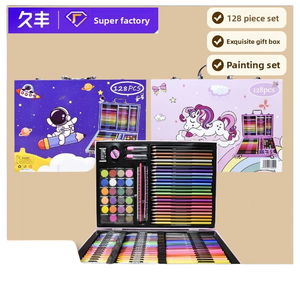 Set Completo di 128 Pezzi di Materiali Artistici per Bambini Jiufeng, Confezione Regalo con Penne Acriliche, Pastelli e Matite per Studenti - Product Image 6