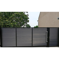 GRANDSEA PERSONNALISER portes principales en aluminium maison villa entrée extérieure automatisée coulissante en aluminium clôture conceptions