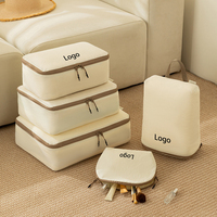 Logo personnalisé Premium 5pcs Compression Emballage Voyage Bagages Organisateur Cubes Ensemble pour Valises