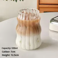Tasse en verre en forme de nuage, tasse à thé au lait, style Ins, verre borosilicate de haute qualité avec couvercle, tasse à café domestique avec paille, ensemble de tasses en verre