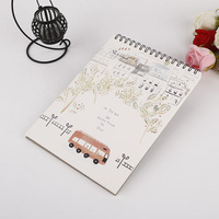 Vente en gros de carnet de croquis en couleur A4 avec couverture en papier couché Fournitures scolaires Cahier à spirale vertical avec logo à rabat