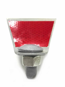 Réflecteur de garde-corps avec film réfléchissant rouge et blanc, délimiteur routier en acier durable pour barrière de sécurité de garde-corps en W - Product Image 2