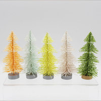Mini arbres de Noël artificiels en pin et cèdre, en polypropylène, décoration de bureau intérieure, arbres de Noël simulés