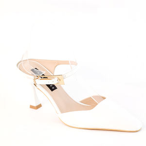 Sandales à talons de luxe à <span class=keywords><strong>petit</strong></span> bout carré pour femmes chaussures de mariée fermeture à enfiler respirant imperméable pour les mariages de printemps automne - Product Image 2
