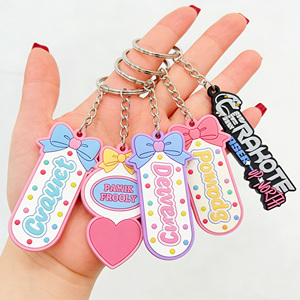 LLavero de película mágica de PVC personalizado, llavero con etiqueta Jet, llavero bonito para niños, bolso para niños, llavero personalizado 3D de goma al por mayor - Product Image 3