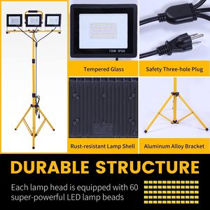 Adjustable Head <b>Lights</b> Waterproof <b>LED</b> Work <b>Light</b> Daylight Super Bright 21000LM 3 Aluminum White AC 80 IP65 SMD <b>Workshop</b> AL IP66 - Product Image 6