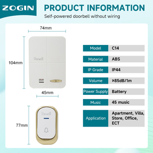 Nuevo Timbre Inalámbrico OEM <span class=keywords><strong>para</strong></span> Puerta, Timbre Digital Impermeable <span class=keywords><strong>para</strong></span> Hotel con 45 Tonos <span class=keywords><strong>de</strong></span> <span class=keywords><strong>Llamada</strong></span>, Alcance <span class=keywords><strong>de</strong></span> 200M, Compatible con Timbres - Product Image 2