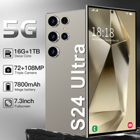 Teléfono Inteligente S24 Ultra para Negocios y Oficina, Profesional, 16 GB, 1 TB, Pantalla Grande de 7.3 Pulgadas, Libro Electrónico para Reuniones, 5G, Doble SIM, GPS, Navegador, Metálico