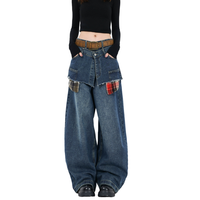 Jeans baggy pour femme et homme, jeans à jambe large taille haute, pantalon en denim tendance boyfriend, vêtements streetwear vintage