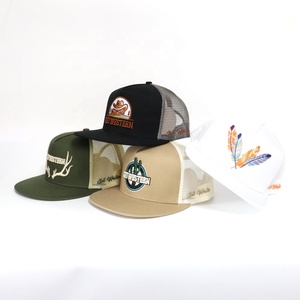 Gorra de Béisbol de Ala Plana Bordada de Alta Calidad, Estilo Vaquero Occidental, para Hombre, Gorra Trucker de Caza, 5 Paneles, Venta al Por Mayor, MOQ Bajo, Fábrica BSCI - Product Image 3