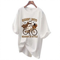 Autocollants en gros pour impression sur T-shirt en coton, film DTF PVC à transfert thermique, encre blanche, motif fantôme d'Halloween, spécialisation dans la dentelle