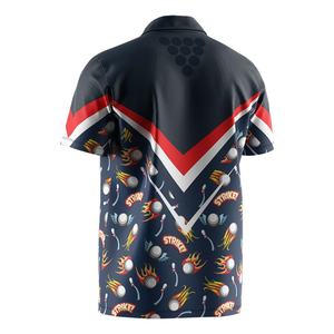 Camiseta Casual de Manga Corta Sublimada OEM para Hombre, Camiseta Polo Casual de Nuevo Diseño, Camiseta de Boliche al por Mayor - Product Image 4