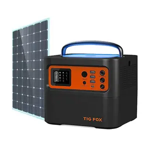 Tig Fox Generator Pembangkit Listrik Rumah Lithium, Generator Stasiun Tenaga Surya Portabel Berkemah Tahan Air 500W 300W 1000W