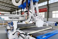 Machine de fraisage CNC à double broche pour le travail du bois, avec ATC et chargement/déchargement automatique pour meubles en panneaux