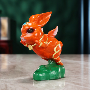 Figurine de lapin volant, mini décoration du zodiaque chinois, pour la maison, le bureau, cadeau pour toutes les saisons - Product Image 1
