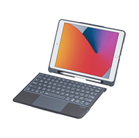 Nouveau clavier de USB-C sans fil détachable intelligent QWERTY avec pavé tactile porte-crayon rétro-éclairé 7 couleurs pour iPad Air 11e génération
