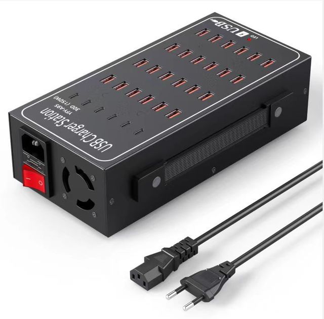 60 Ports 300W Metal Casing Multi USB Charger HUB USB Charging Station Dock Universal Mobile Phone Desktop Charger