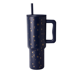 Vaso de 40 oz con asa, impresión 3D creativa, con pajita, libre de BPA, vaso de acero inoxidable de 40 oz, taza de acero inoxidable de 40 oz - Product Image 5