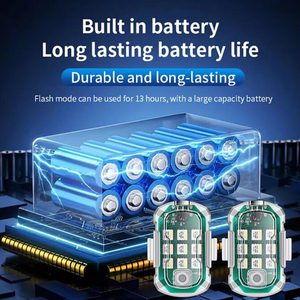 2/4/6/8 pcs LED máy bay nhấp nháy đèn điều khiển từ xa 8 màu sắc chống va chạm đèn LED cho xe hơi xe máy bay không người lái máy bay xe đạp - Product Image 3