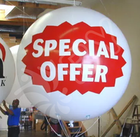 Globos Publicitarios de PVC con Logotipo Personalizado de 1m 2m 3m 4m, Globo LED RGB con Control Remoto, Globos Inflables Grandes de Helio para Eventos
