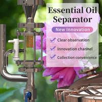 Petit extracteur d'huiles essentielles domestique pour plantes, machine de concentration d'huiles essentielles, distillateur en acier inoxydable et cuivre pur