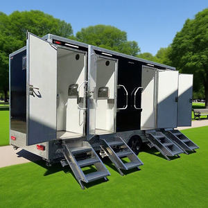 Baño Móvil Práctico, Remolque de Baño Portátil con Piso Antideslizante para un Entorno Seguro en Obras de Construcción al Aire Libre - Product Image 6