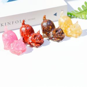 Piedras trituradas de cristal al por mayor atraen riqueza gato amatista gotas pegamento gatito cristal artesanía - Product Image 1