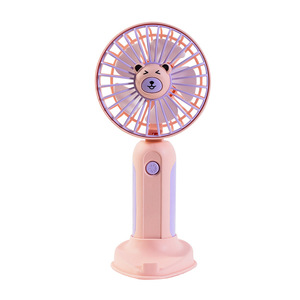 Mini ventilador portátil con forma de oso, ventilador de escritorio portátil recargable por USB con diseño plegable para uso en exteriores e interiores - Product Image 4