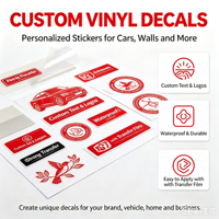 Autocollant de transfert PVC personnalisé, résistant aux intempéries, réfléchissant, imprimé UV, auto-adhésif pour fenêtre/porte, avec logo découpé