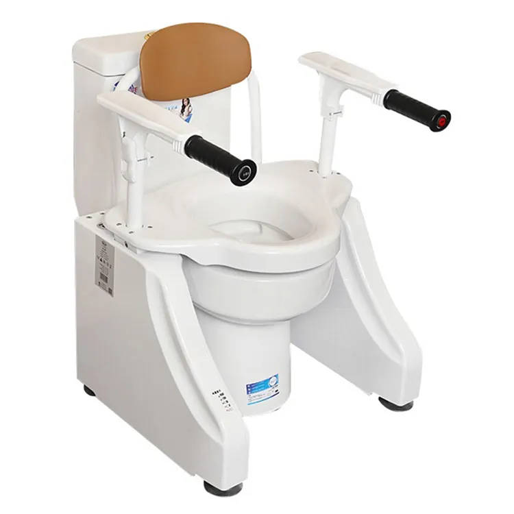 Portátil paciente elevador cadeira eletrônica-Powered banheiro segurança transferência Commode para fácil transferência paciente