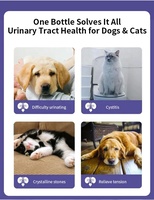 Suplemento Líquido Pevet para la Salud del Sistema Urinario de Perros y Gatos, con Arándano Rojo y Plátano, para la Comodidad de la Vejiga, Prevención de Cálculos e Inmunidad
