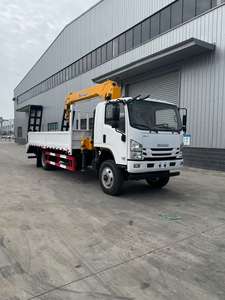 รถบรรทุกติดเครนอีซูซุ ขับเคลื่อนสี่ล้อ 3 ตัน 4 ตัน 5 ตัน รถเครนเคลื่อนที่ รถเครนบูมยืดไสลด์ได้ พร้อมบันไดไฮดรอลิกยืดไสลด์ได้ - Product Image 2