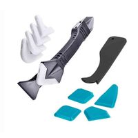 Kit d'outils 3 en 1 pour le retrait du silicone, le scellement, le lissage, le finisseur de calfeutrage, le kit de jointoiement, outils pour le sol, élimination des moisissures, outils à main