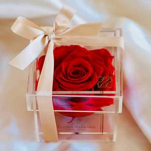 Culinan Low MOQ Custom LOGO Mini 1 Hole <strong>Single</strong> <strong>Rose</strong> <strong>Acrylic</strong> <strong>Box</strong> - Product Image 2