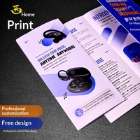 Brochure publicitaire personnalisée, dépliant promotionnel, tri-plié, imprimé offset, couleur CMYK, papier couché avec gaufrage, logo personnalisé