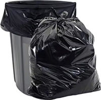 Bolsas de Basura Resistentes Biodegradables de HDPE de 40l, 50l, 100l y 60 Galones, Bolsas de Plástico Grandes para Desechos, Color Negro, Venta al Por Mayor