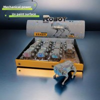 Jouet Classique en Plastique Chien Mécanique à Remonter avec Peinture UV Simulant un Robot Intelligent Jouet Éducatif pour Bébé