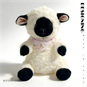 Peluche <span class=keywords><strong>Mouton</strong></span> Assis Super Doux, Rembourrage Coton PP de Haute Qualité, <span class=keywords><strong>Doudou</strong></span> Confortable pour Bébés, Cadeau d'Anniversaire Unisexe - Product Image 4