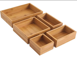 Caja Organizadora Apilable Multifuncional <span class=keywords><strong>de</strong></span> Madera <span class=keywords><strong>de</strong></span> Bambú Estilo Rústico Dream Sun para Almacenamiento <span class=keywords><strong>de</strong></span> Libros y Juguetes - Product Image 4
