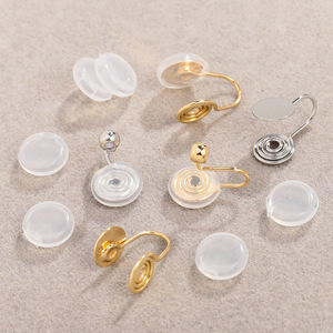 Coussinets d'oreille en spirale souples en résine plastique, accessoires ronds pour boucles d'oreilles, pour soulager la douleur et offrir une protection antidérapante - Product Image 2