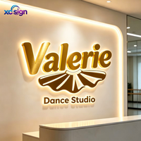 Enseigne personnalisée en acier inoxydable avec logo rétroéclairé LED 3D, signalétique rétroéclairée pour entreprise, devanture de magasin, centre commercial, salon de beauté, décoration murale d'hôtel