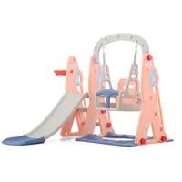 Children's Plastic Swing and Slide Set, Aircraft, Indoor