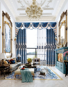Rideau en gaze de coton au design innovant, <span class=keywords><strong>prix</strong></span> d'usine, pour hôtel, draperies de luxe occultant, - Product Image 1
