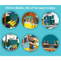 Série XMORK City, 1637 pièces, 2 en 1, atelier de réparation automobile, blocs de construction, jouets d'architecture DIY pour enfants, à des fins éducatives