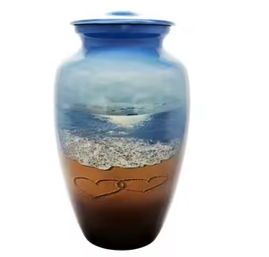 Urna de cremación de latón para adultos y mascotas de estilo europeo y americano, herrajes dorados, suministros funerarios de aluminio - Product Image 3