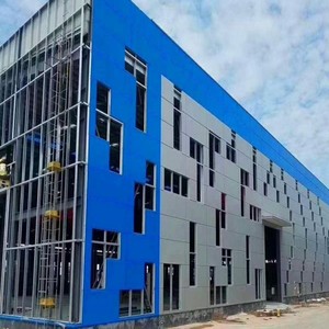 Atelier modulaire préfabriqué en structure légère <span class=keywords><strong>d</strong></span>'acier, norme ASTM, avec services de soudage, <span class=keywords><strong>d</strong></span>écoupe et pliage, bâtiment <span class=keywords><strong>d</strong></span>'<span class=keywords><strong>entrepôt</strong></span> métallique - Product Image 4