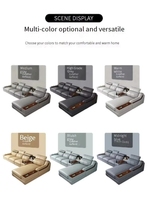 Modernes Minimalistisches Ecksofa-Set mit Holzbeinen - Modulares Dreisitzer-Sofa für Büro, Hotel und Apartment-Nutzung