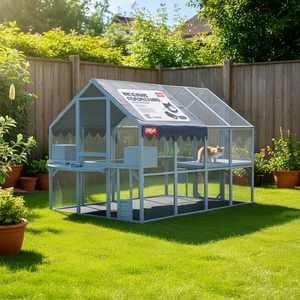 Grand enclos extérieur pour chat, parc de jeu de 110 pouces avec structure en aluminium et couverture imperméable pour le jeu des chatons - Product Image 2