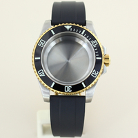 Boîtier de montre de plongée SUB 40MM en acier à rotation unidirectionnelle avec verre saphir pour mouvements NH35/36 NH72/70 Miyota8205 ETA2824 - Vente chaude